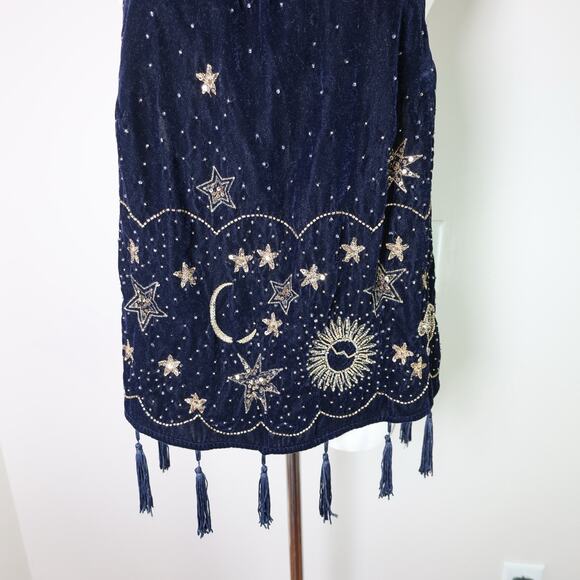 Free People Midnight Magic Embellished Tank in Midnight Size S - Picture 3 of 15
